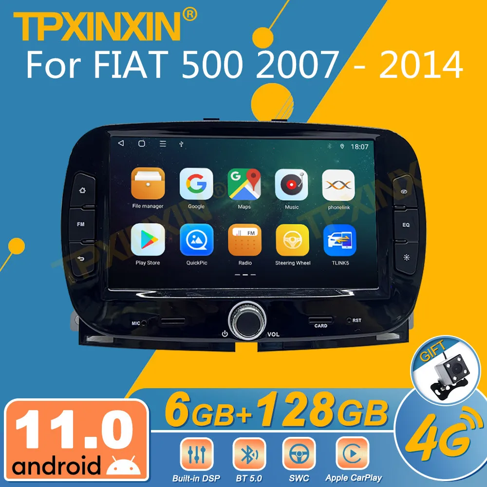 For FIAT 500 2007 - 2014 Android Car Radio 2Din Stereo Receiver Autoradio Multimedia Player GPS Navi Head Unit Screen