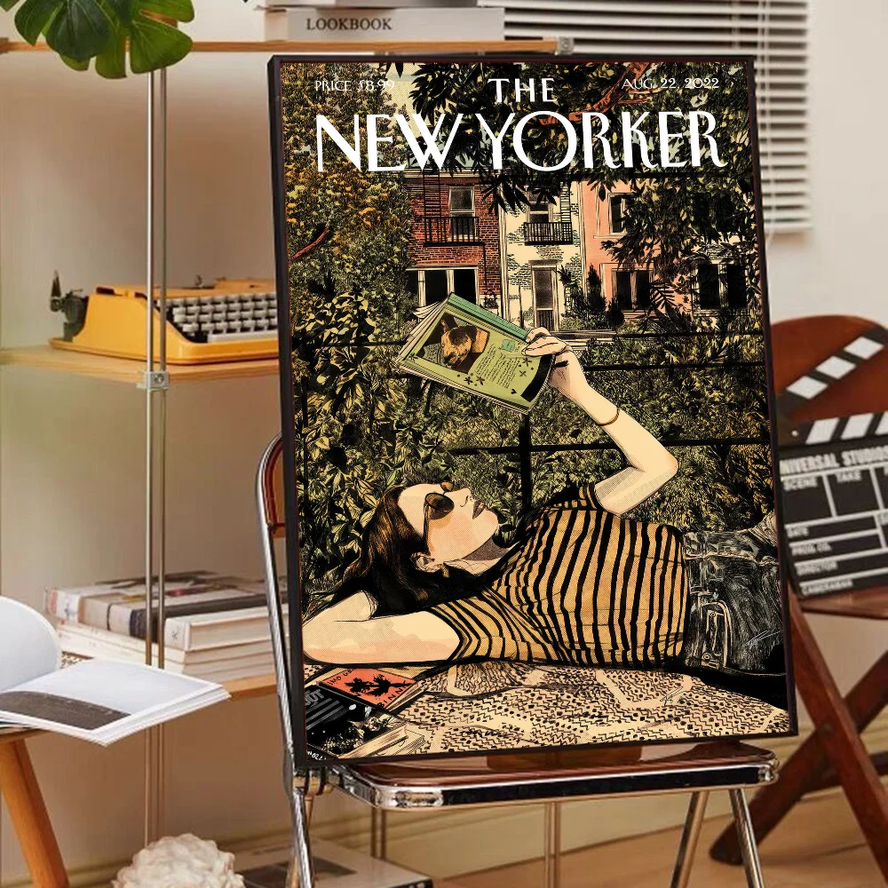 The New Yorker Magazine  Vintage Posters Sticky Whitepaper Prints Posters Artwork Posters Wall Stickers