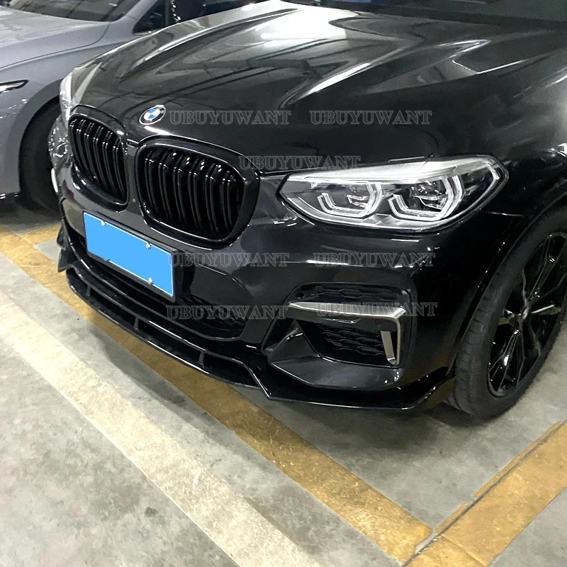 

3Pcs For BMW G01 NEW X3 X3M Car Styling High Quality PP Material Front Spoiler Anterior Front lip Bumper Protector 2019-2024