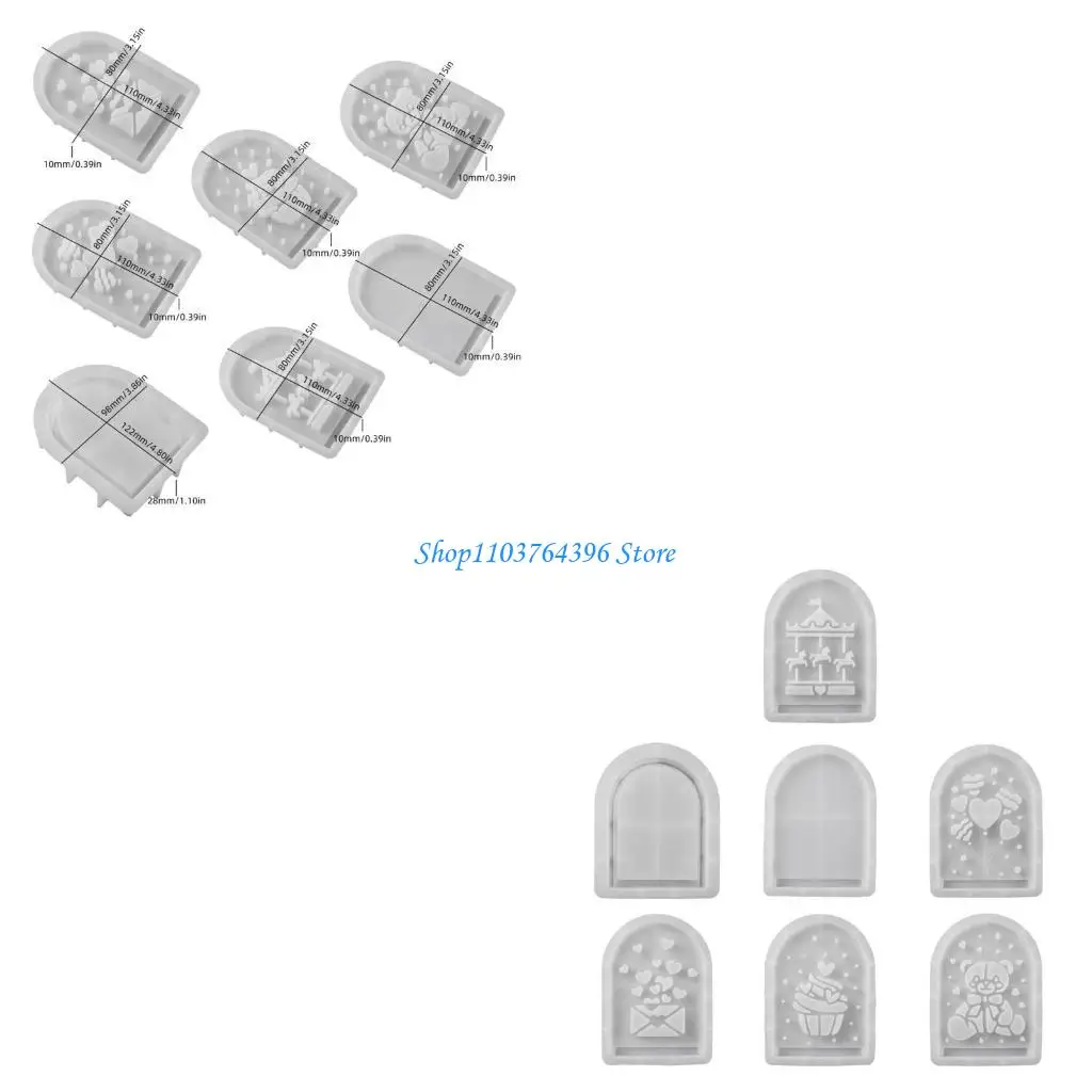

7 шт. портативные силуэты, набор силиконовых форм для настраиваемых изделий из смолы, проектов ручной работы и небольших работ