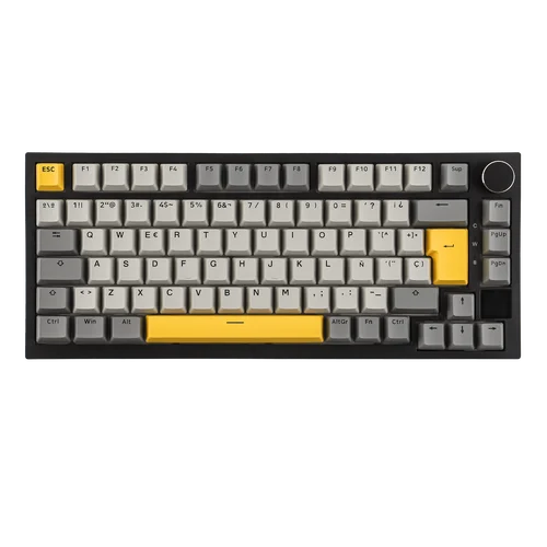 Imagen 2 del producto ISO-ES Layout EPOMAKER X AJAZZ AK820 PRO Distribución Española del 75% Cableado/2.4G/BT Teclado Mecánico con Software Personalizado & Iluminación RGB