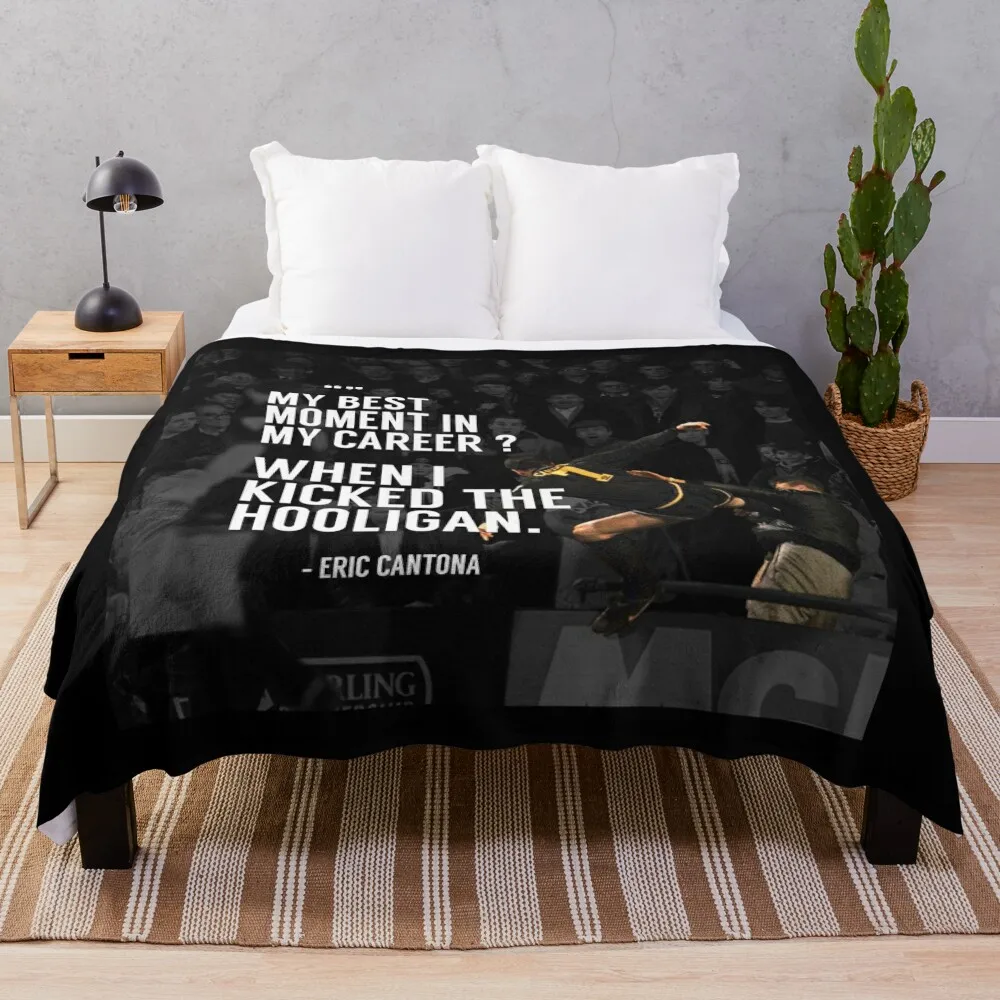 Cantona Kick Quotes Throw Blanket Custom Blanket cosplay anime Nap Blanket