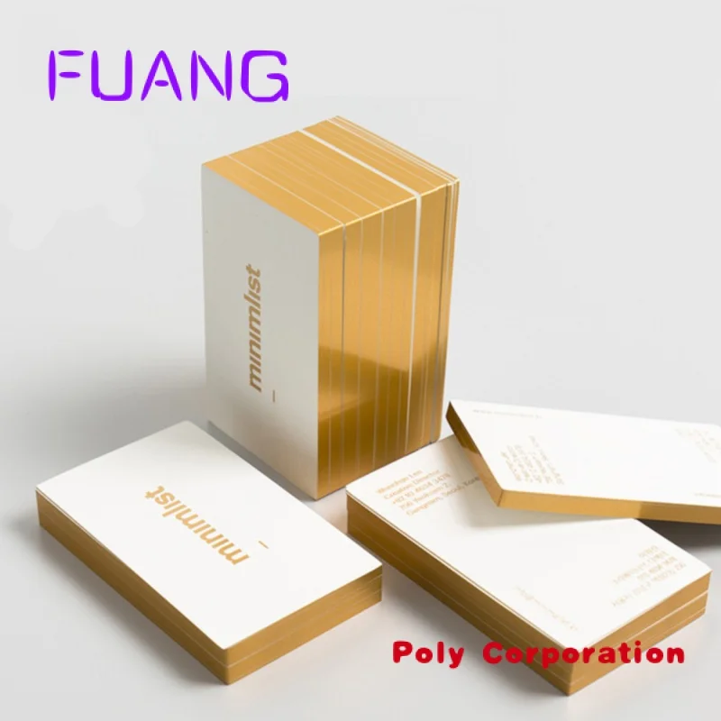 Custom High Quality Custom Luxury Gold Foil Logo Printing Business Cards With Your Own Design Thank You Card for Small Business