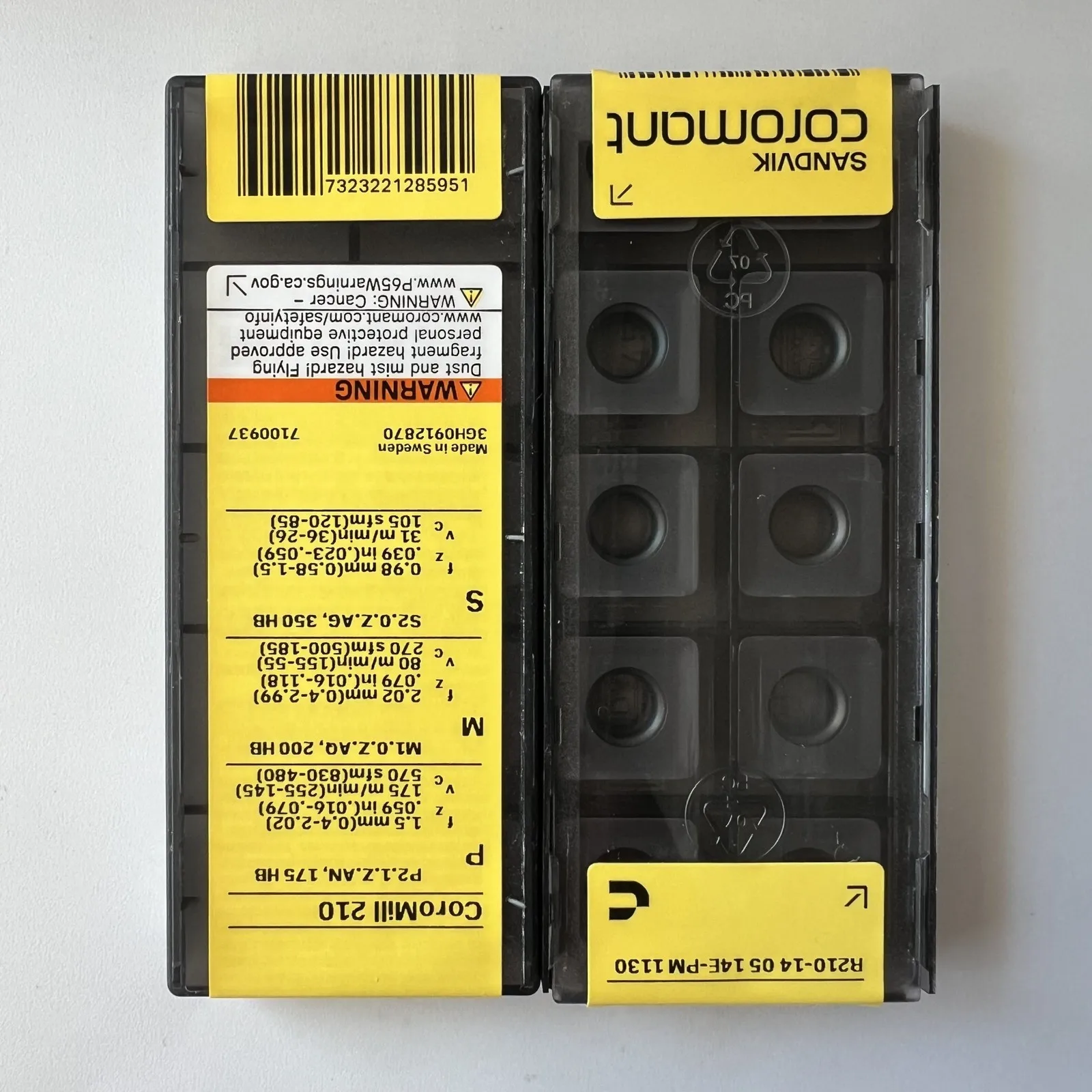 

SANDVIK / R210-140514E-PM 1130 / Оригинальное шведское лезвие из твердого сплава, 10 шт.