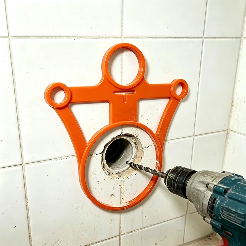 Toilet Installation Positioning Template, Pipe Layout Locator, Bathroom Toilet Renovation Tool,,Hole Drilling Guide Bracket