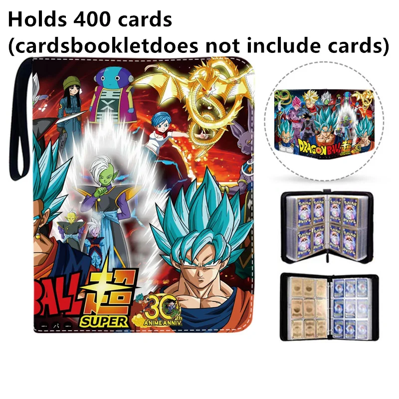 400 pz/900 pz Album di carte libro Anime Dragon Ball Collection Card Zipper Game Cards Binder Holder giocattolo regalo per bambini