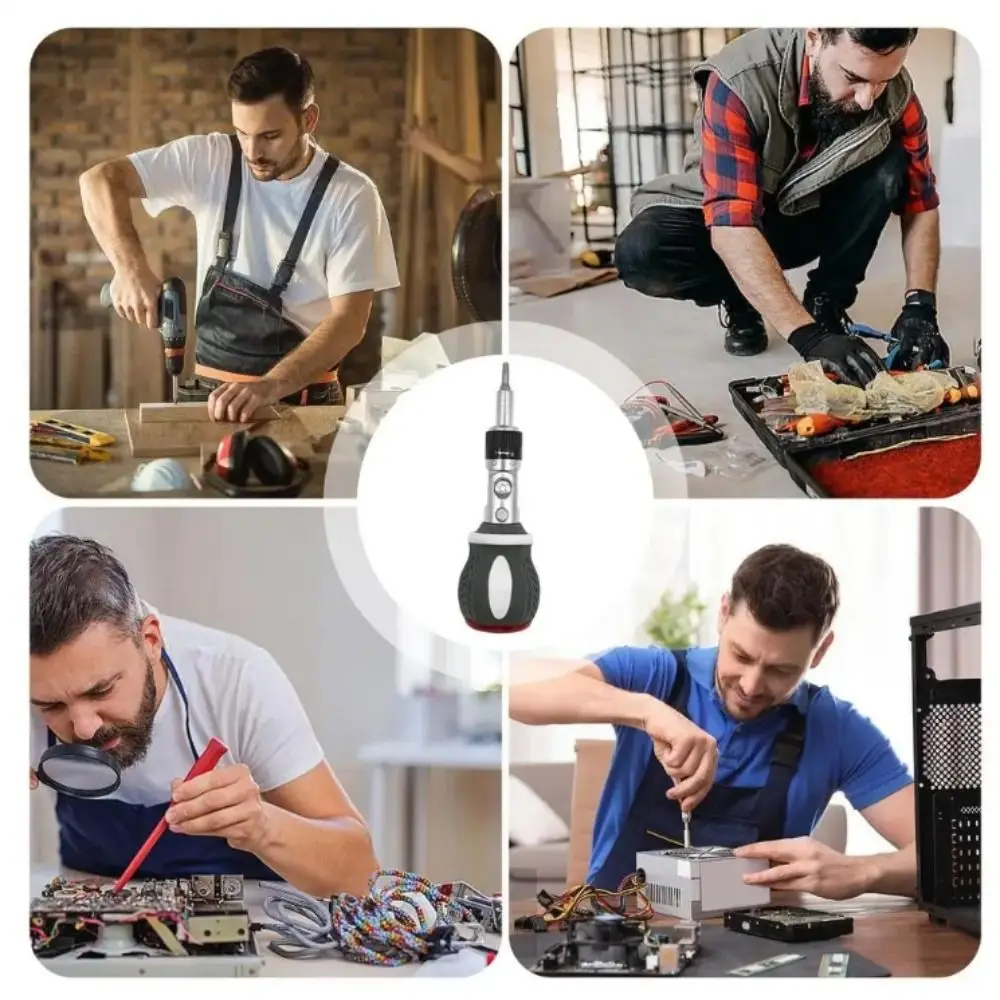 

180 Degree Rotating Multi-Angle Screwdriver Adjustable Precision Tools Multipurpose Screwdriver 8-in-1 Screwdriver DIY Projects