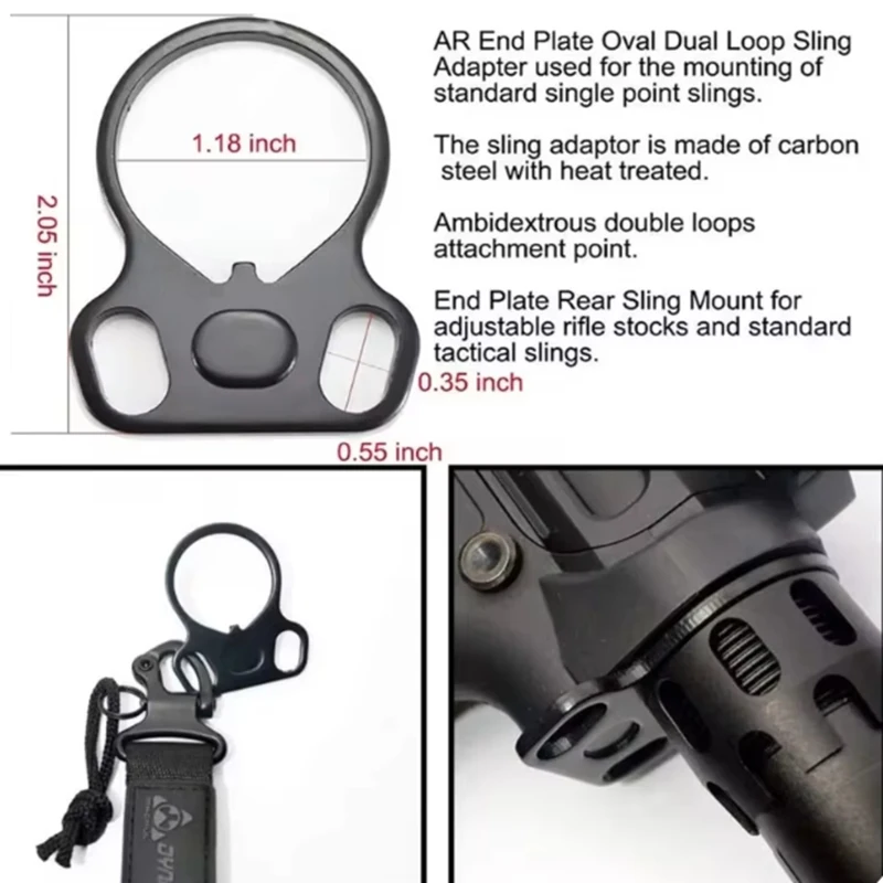 2Pcs/1Pcs Single Point Sling Mount Tactical Accessories Loop For Ar15 Sling End M4 Ambidextrous M-4 Adapter accessories