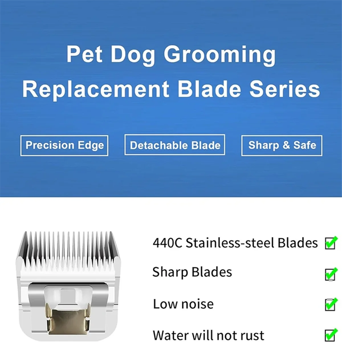 ABUA 5/8In HT Detachable Pet Ceramic Blade,Compatible for , A5, for KM Series Animal Clippers,Size 5/8In 16mm