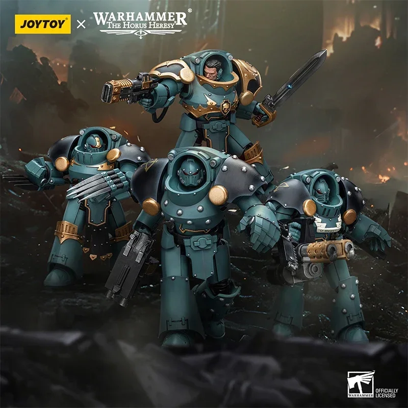 

JOYTOY Action Figure Warhammer 40K Sons of Horus Tartaros Terminator Squad 1:18 Mobile Soldier Model Toys Gift Game Collection