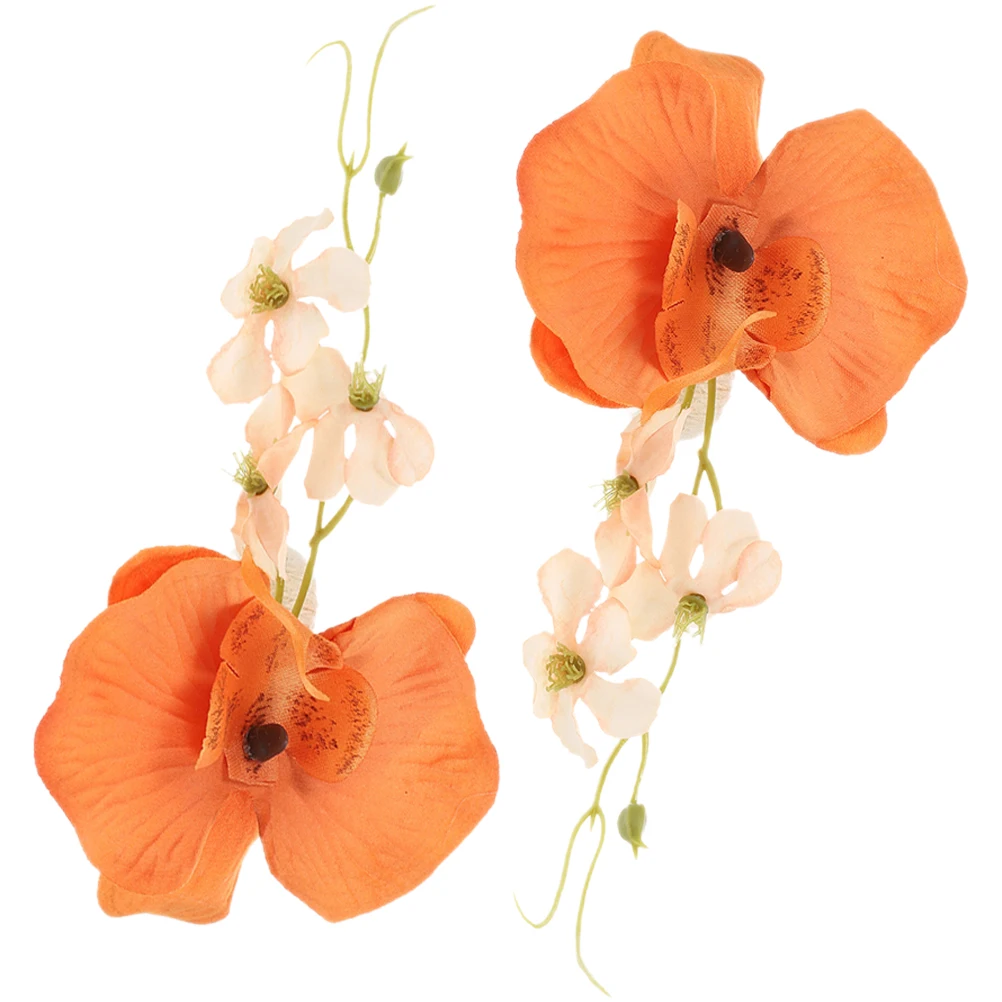 

2Pcs Napkin Rings Elegant Phalaenopsis Flower Buckles Party Wedding Holiday Festival Dining Table Decoration Napkin Ring