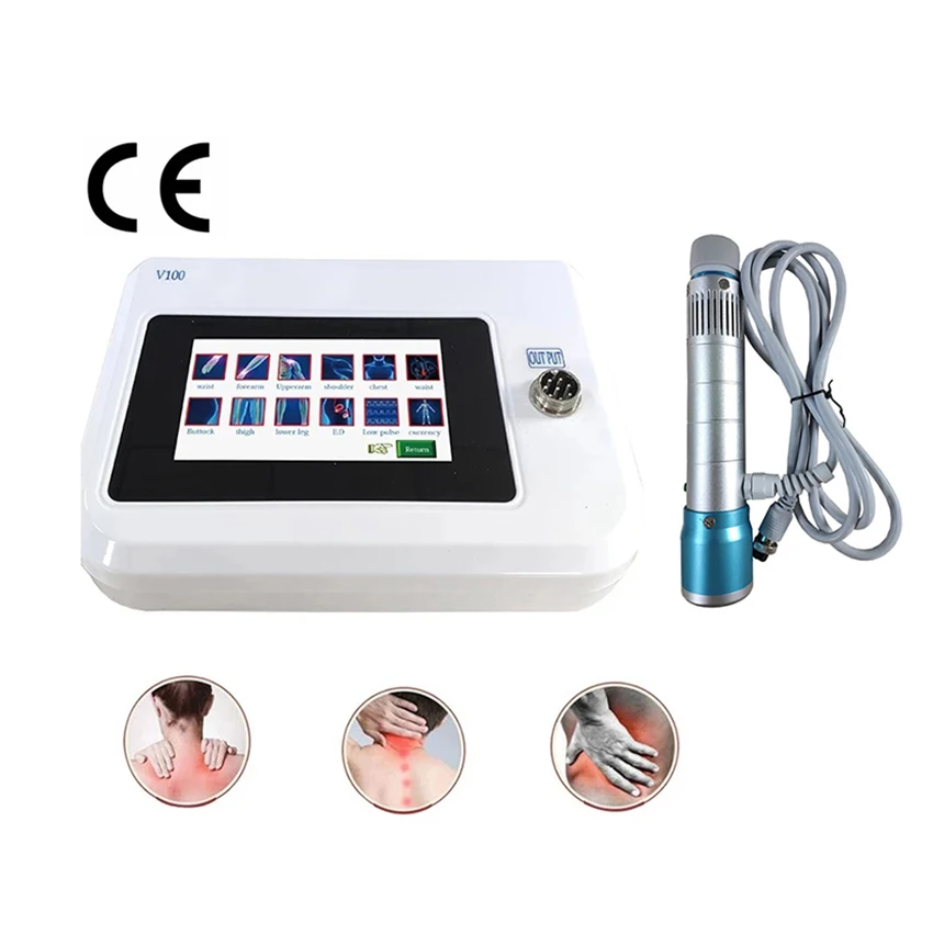 Portable Physical Therapy Equipment ED Electromagnetic Extracorporeal Shock Wave Therapy Machine Pain Relief Body Relax Massager