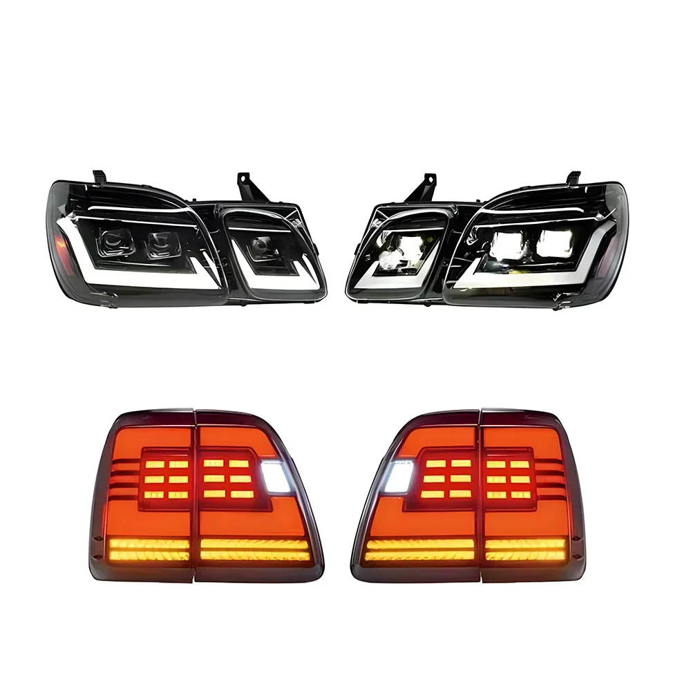 

For Lexus LX470 1998-2007 Auto Headlights，Auto Back Lamps Assembly Upgrade LED Dynamic Projector Lens， Tool Car Taillights