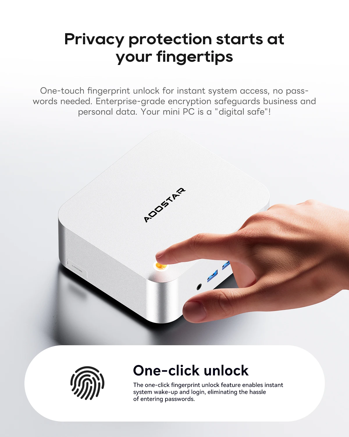 AOOSTAR MACO 미니 PC AMD 라이젠 ™   7 H 255 듀얼 DDR5 5600MT/s 듀얼 M.2 PCIe4.0 SSD WiFi6 BT5.2 듀얼 2.5G LAN OCulink USB4 데스크탑