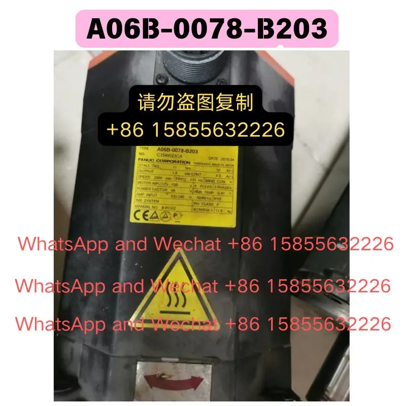 Used OEM disassembled parts electrical machinery A06B-0078-B203 Functional test OK Quick delivery