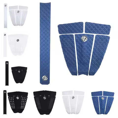 5/6 Pieces Surfboard Traction Pads EVA Surfing Skimboard Deck Traction Pads Anti-Slip -Premium &amp; Strong 3M Adhesive