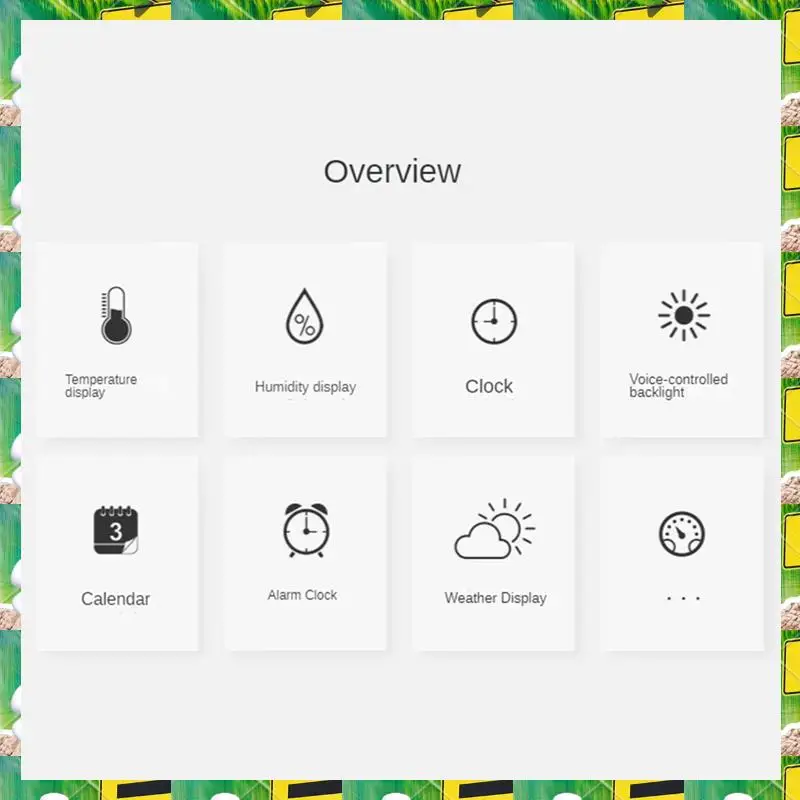 3C Electron 1Set Lcd Color Screen Digital Snooze Alarm Clock Temperature Humidity Time Date Display Clock Home Black,1Set Lcd Co