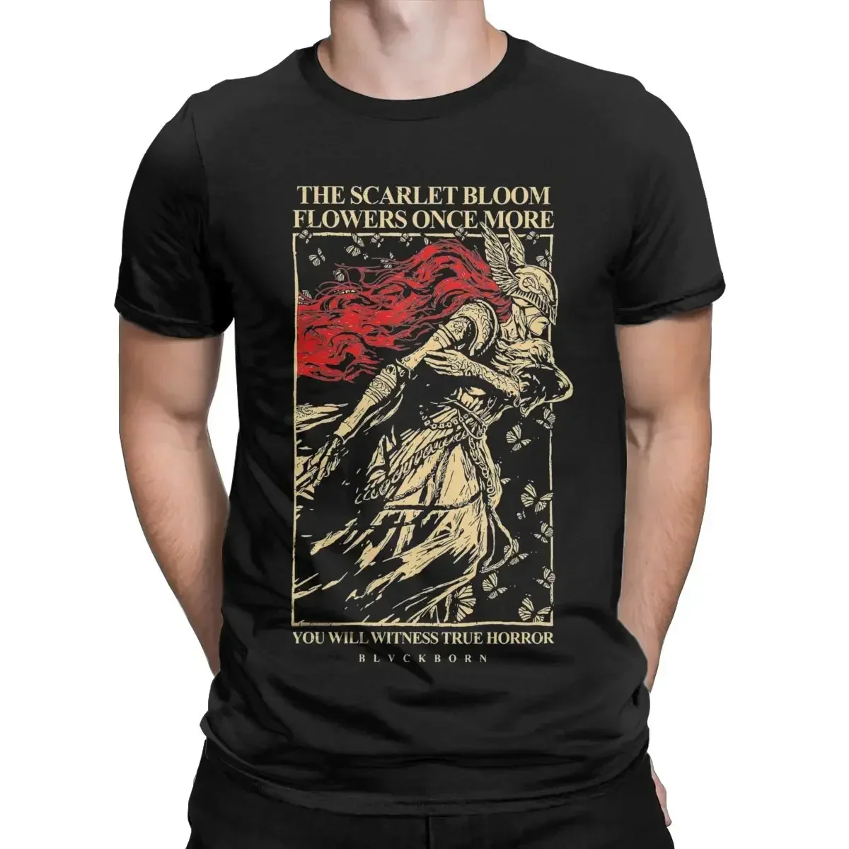 Men's Elder Malenia Blade Of Miquella T Shirt Pure Cotton Tops Funny Short Sleeve Crew Neck Tees Unique T-Shirt