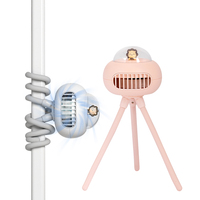 Electric Tripod Desktop Fan 1200mAh Rechargeable Portable Fan Travel Mini USB Baby Stroller Fan