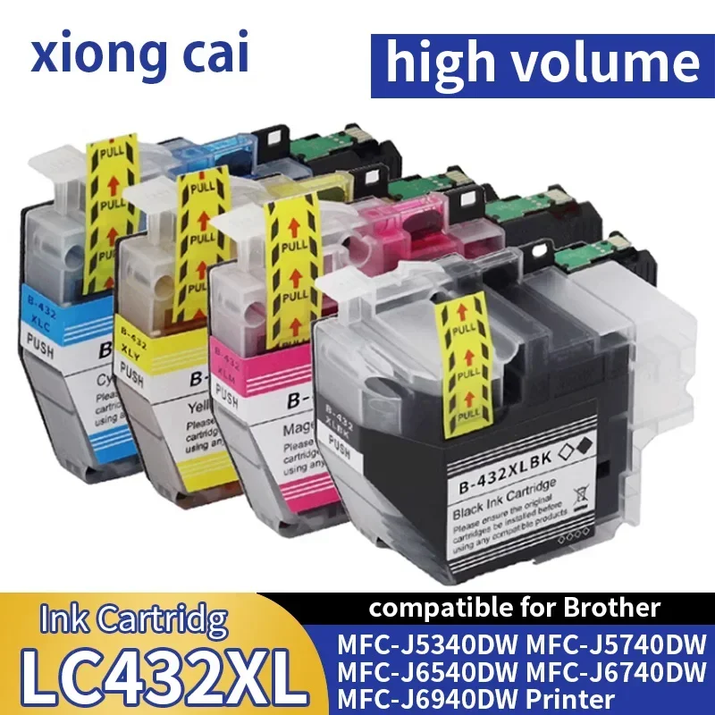 High capacity LC432XL 432XL LC432 Ink Cartridge Compatible For Brother MFC-J5340DW MFC-J5740DW J6740DW J6940DW J6540DW Printer