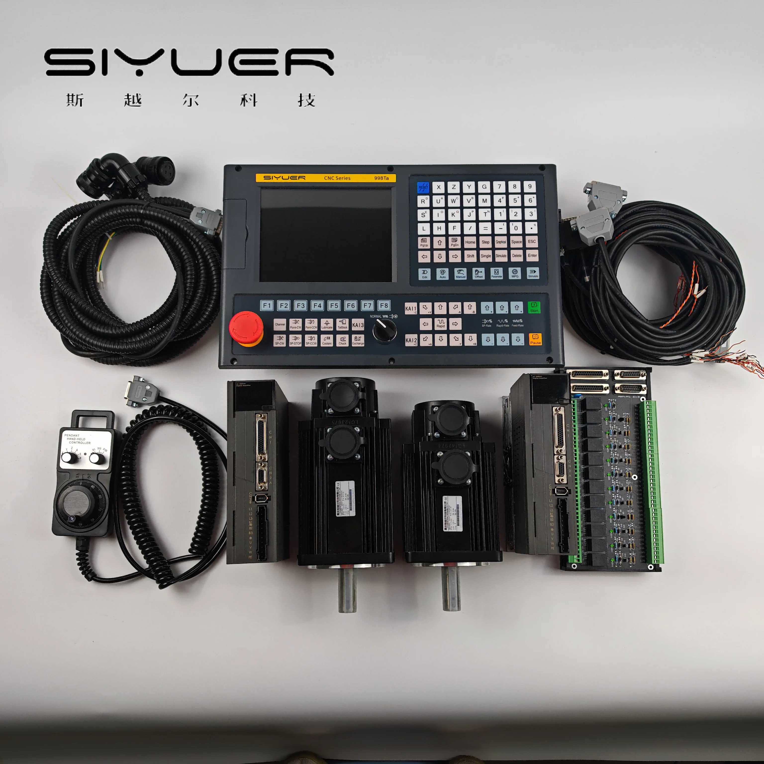 998Ta 2 محور المطلق CNC تحول مخرطة تحكم مع محرك سيرفو ومجموعة المحرك IO التتابع مجلس التحديثية آلة التصنيع باستخدام الحاسب الآلي #4