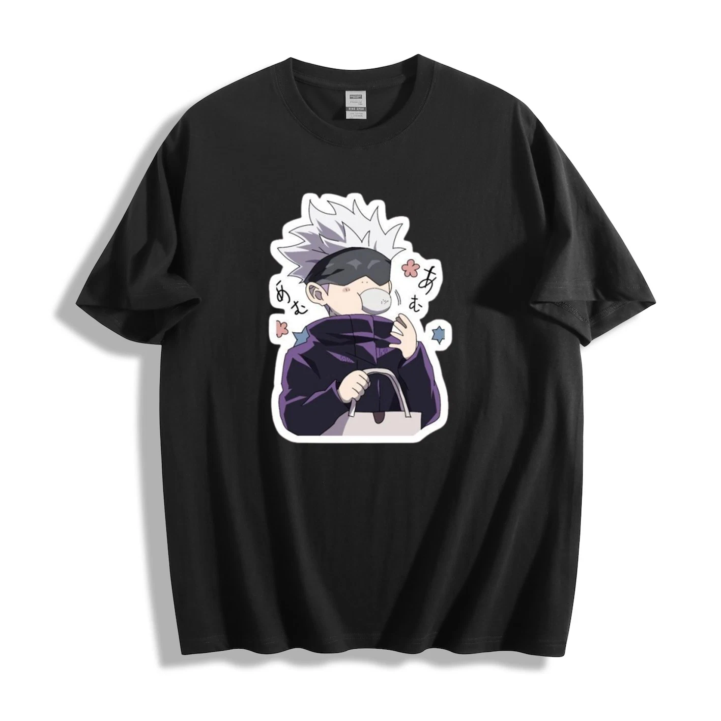 2026 Sommer Jujutsu Kaisen Anime Gojo Satoru Chibi Niedliches Bedrucktes Lockeres Kurzarm-T-Shirt aus Reiner Baumwolle für Kinder Trendiges Unisex-Modell