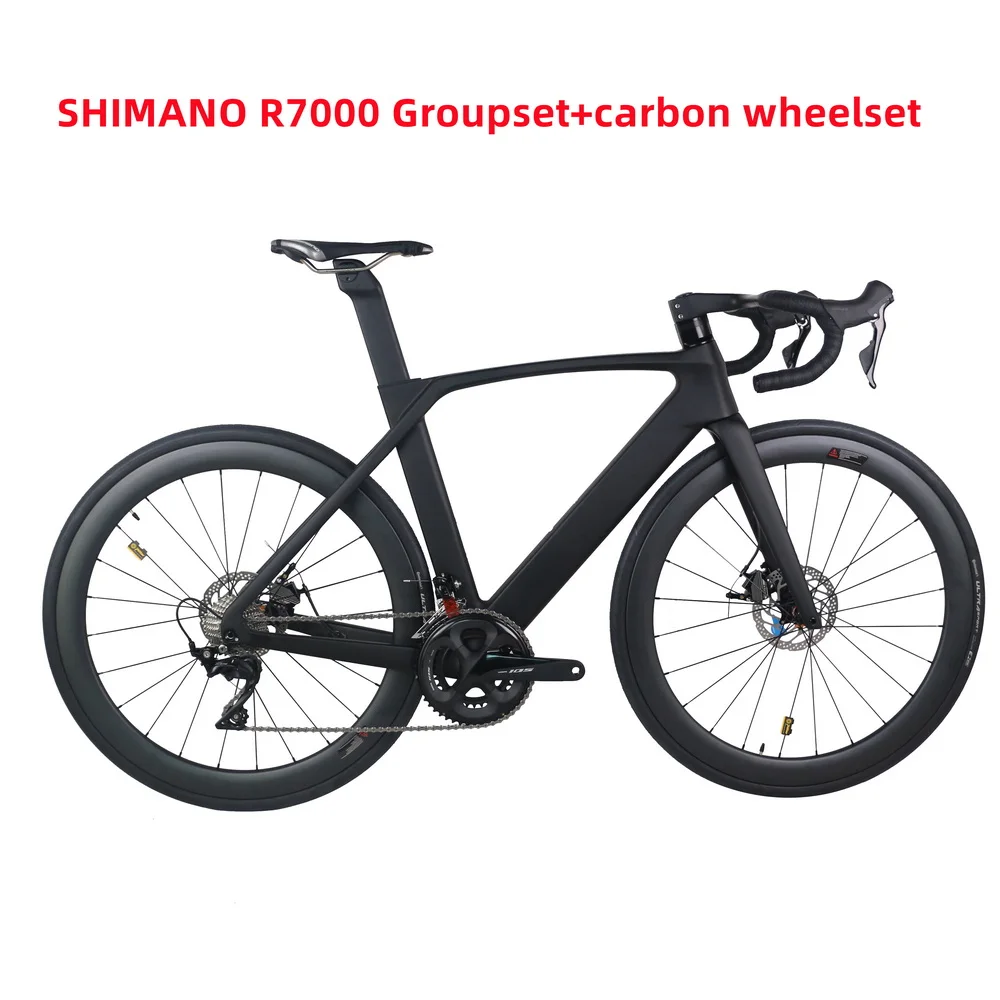 All Inner Cable Aero Disc Road Bike TT-X34 Ultegra R8020 Hydraulic Groupset With Carbon Wheelset 22 Speed