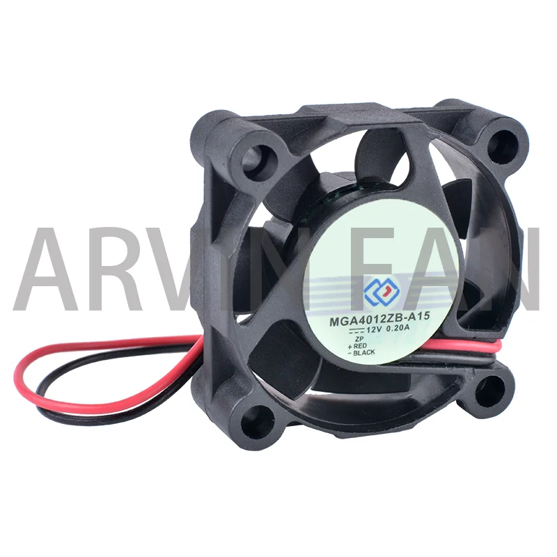 COOLING REVOLUTION-MGA4012ZB-A15 de 4cm, 40mm, 4015, 12V, 0.20A, 2 cables, rodamiento de bolas doble, ventilador de refrigeración de gran volumen de aire