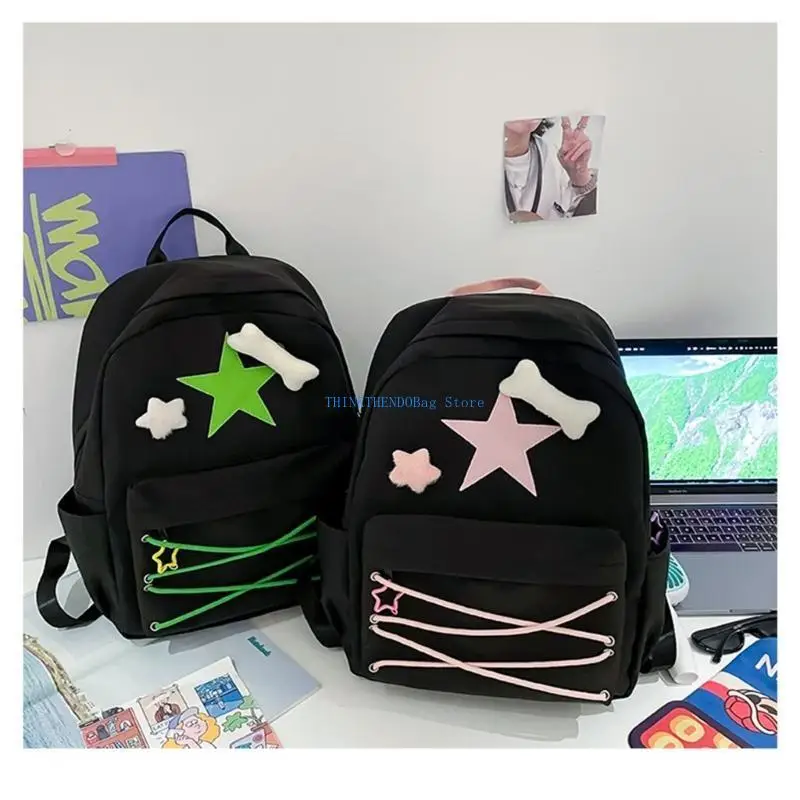 63HC 2023 NEW Rucksack School Book Bag Fashion Bookbags for Girl Versatile Backpack Double Strap Shoulder Bag Pack Travel Bag