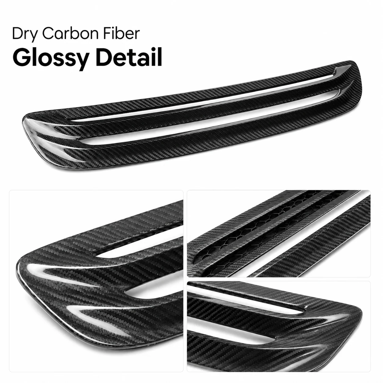 Real Dry Carbon Fiber for 2023–2026 Honda Civic Type R FL5 Hood Vent Trim Gloss/Matte Car Accessories