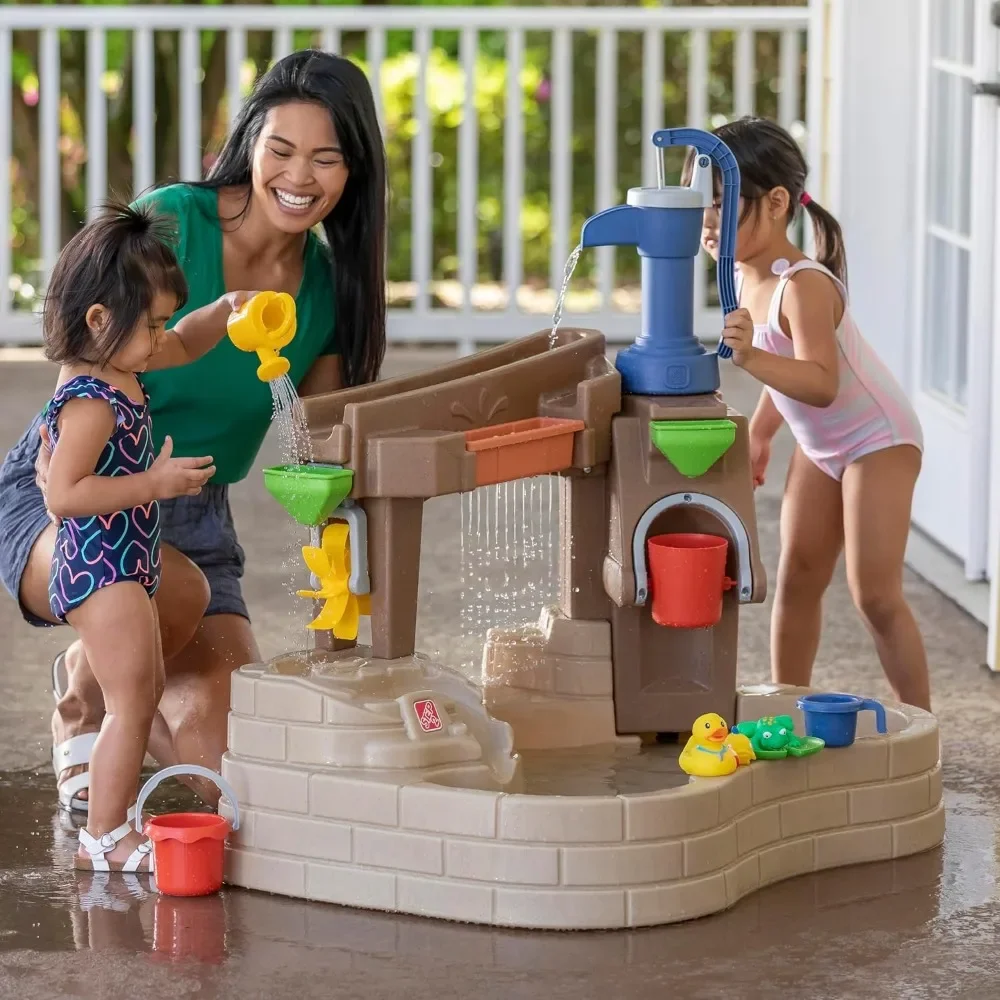 Étang de découverte Splash PŽand Water Table, piscine d'activité mentaires orielle aquatique pour enfants, jouets d'extérieur d'été, accessoires de jouets 10 pièces, étape 2