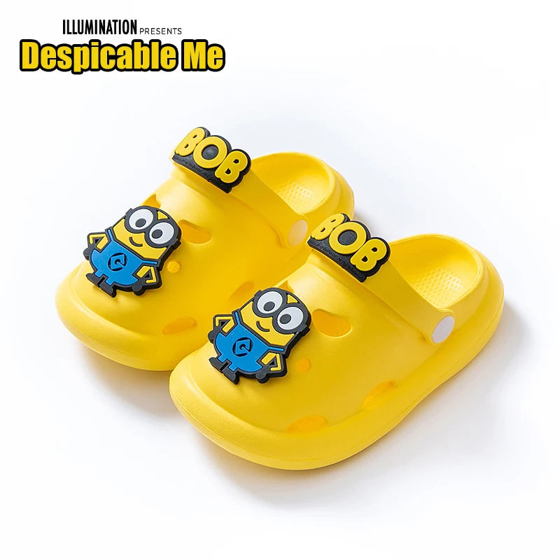 Despicable Me Minions Hole Sandals Stuart Dave Slippers Sandals Kawaii EVA Anime Home Beach Shoes Summer Children\'s Sandals kids