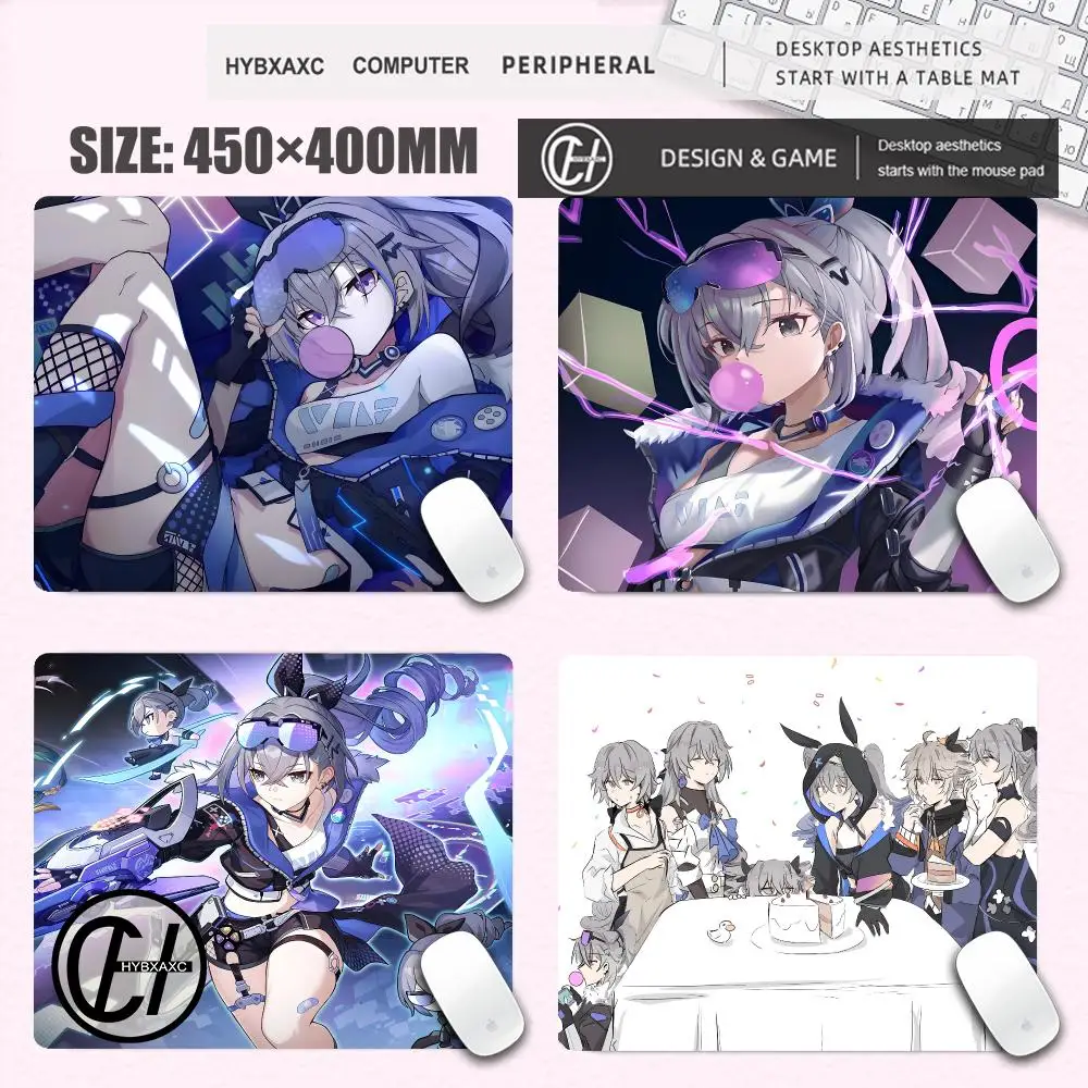 H-Honkai Star Rail Silver Wolf Mouse Pad XS Small Mousepad For PC Gamer Desktop Decoration Office Mouse Mat Deskmat Rug HYBXAXC