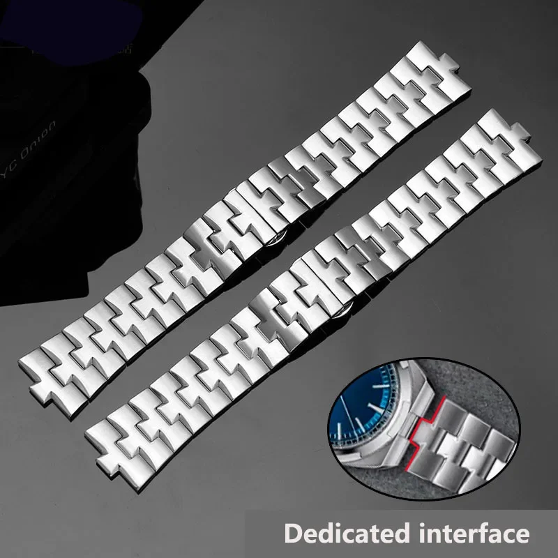 7mm 8mm 8.5mm Stainless Steel Watch Band For Vacheron Constantin 4500V 5500V 7900 P47040 Watch Strap VC Convex Mouth Bracelet