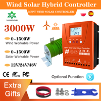 MPPT 3KW Hybrid Solar Wind Controller 12V24V48V With Bluetooth ,LCD Display, All Battery use for solar panels or wind generator