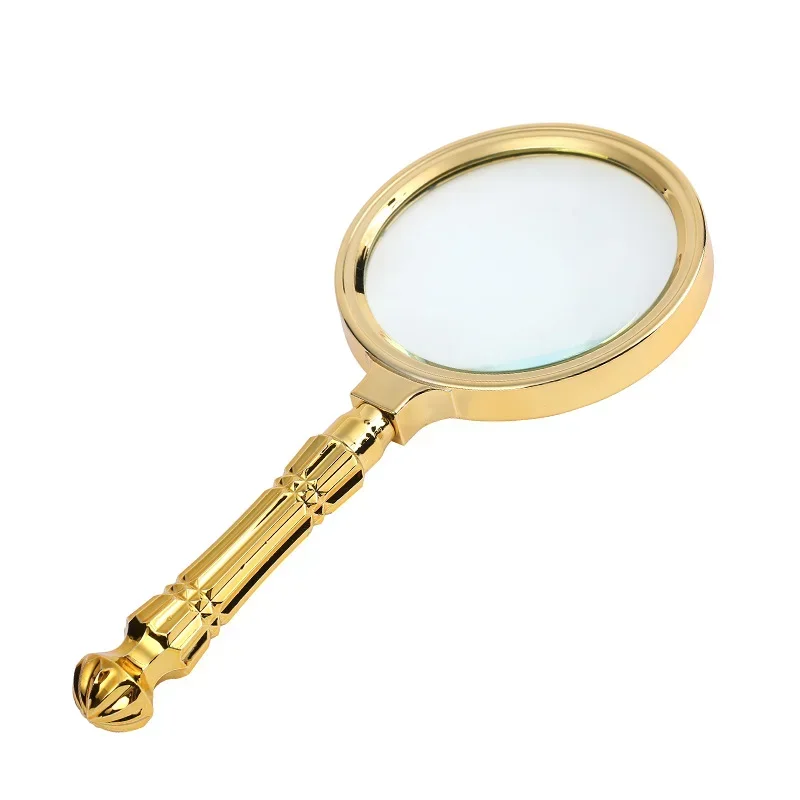 Handheld Magnifying Glass Portable Glass Lens Magnifier for Viewing Jewelry Newspaper Reading High Definition Eye Loupe Glass