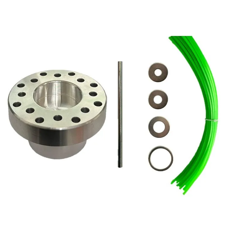 

Горячая продажа новой головки для обрезки из алюминиевого сплава с 32 зелеными квадратными веревками для травы. Головка из пористой травы из алюминиевого сплава AutoCut