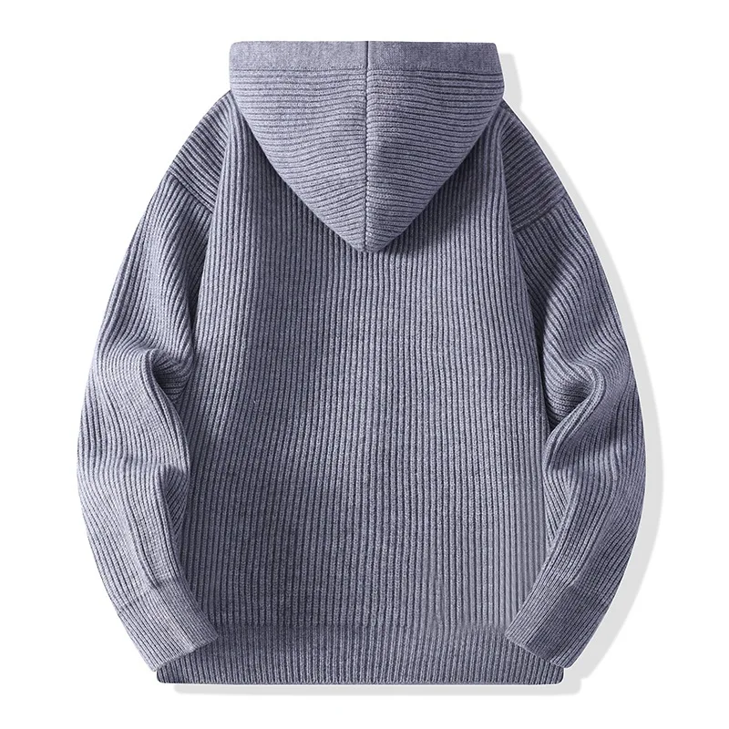 Kardigan sweater rajut pria model kerah lapel, mode musim gugur berkualitas tinggi tahun 2025, sweater dan kardigan rajut untuk pria