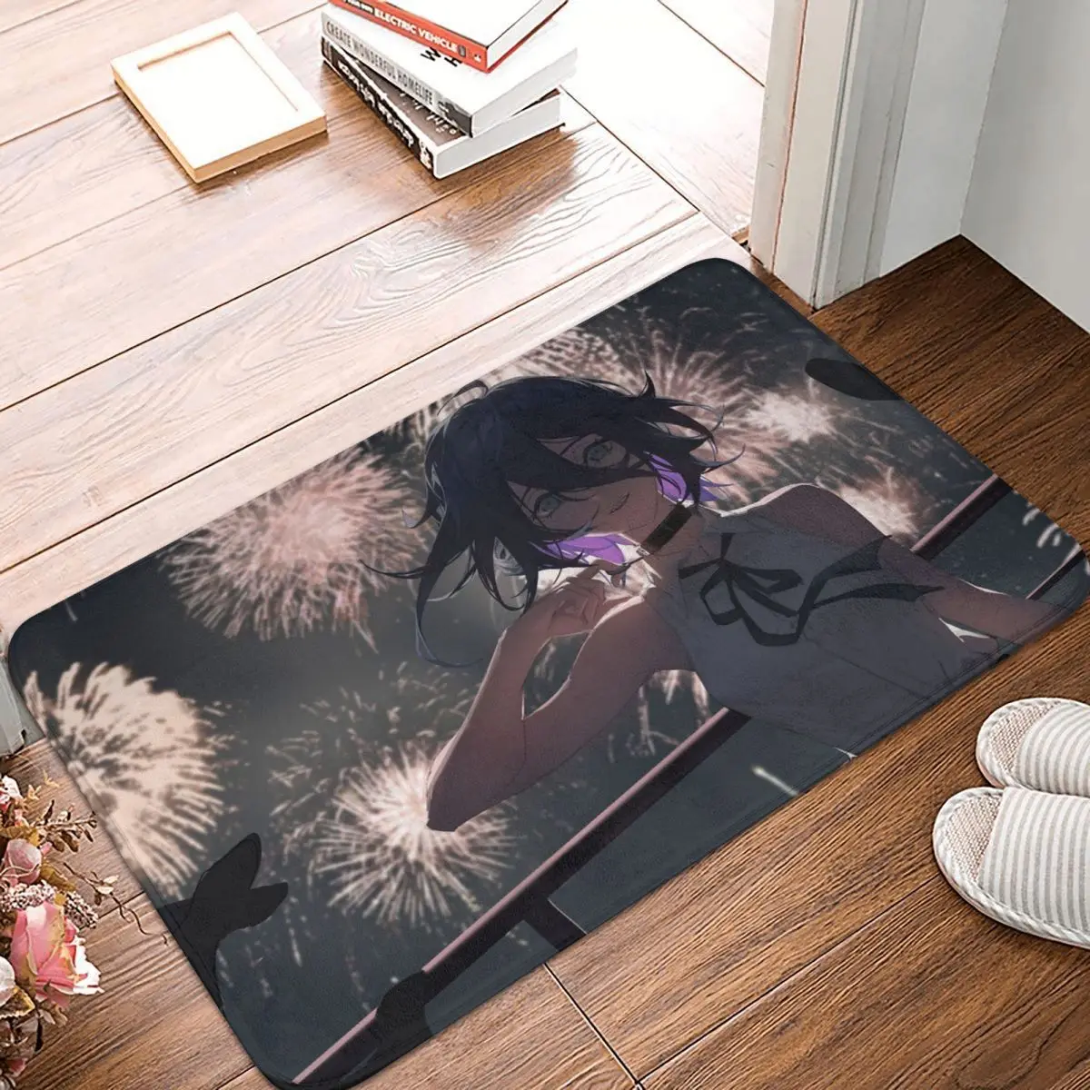 Devil Reze Anime Chainsaw Man Doormat Kitchen Entrance Home Floor Mat Anti-slip Carpet Rug for Bedroom Footpad Mats