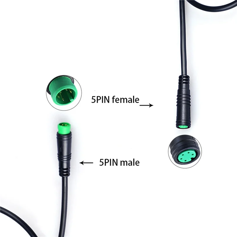 

HOES-2X электрический велосипед Ebike 5-контактный разъем для удлинительного кабеля дисплея «мама-мама» для среднего двигателя Bafang BBS01/BBSHD