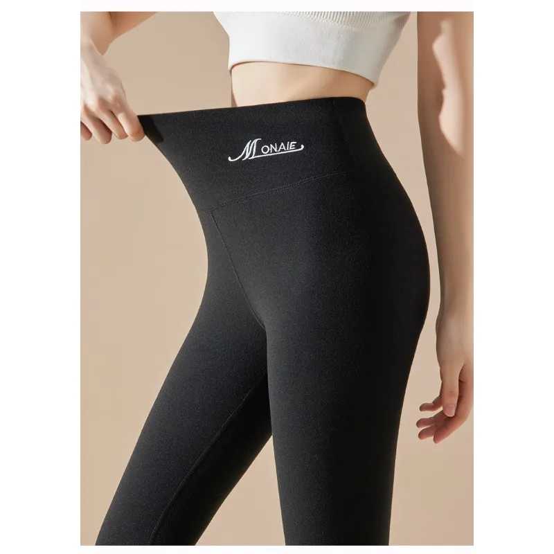 Mallas cálidas de invierno para mujer, mallas de cintura alta sin rastro, pantalones térmicos interiores, mallas elásticas de terciopelo y gruesas