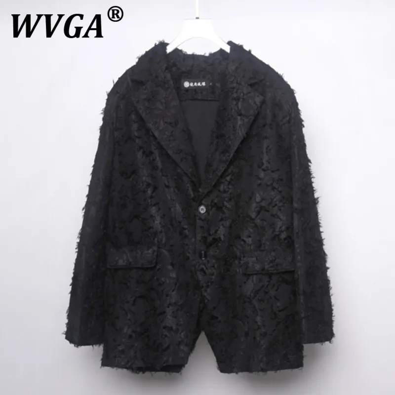 

WVGA Suit Jacket Autumn Winter New Man High Street Darkwear Fringe Tassel Design Niche Chic Casual Long Sleeve Blazer Ins W11254
