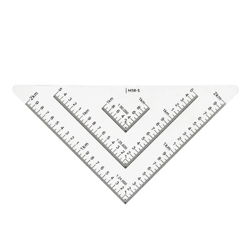 6'' Military Protractors 1:25000 Coordinate Scale Map with Clear Scale Flexible MP-1 Map Scale Outer Edges 0-6400 Miles