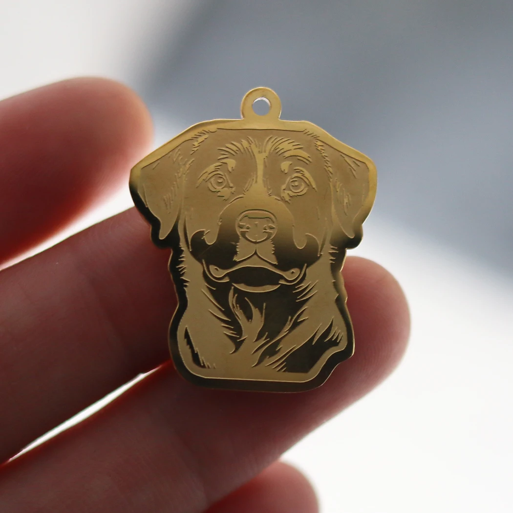 2pcs DIY Rottweiler Dog Charms For Necklaces Pendants Earrings Cute Animal Charms Handmade Jewelry Making Accessories