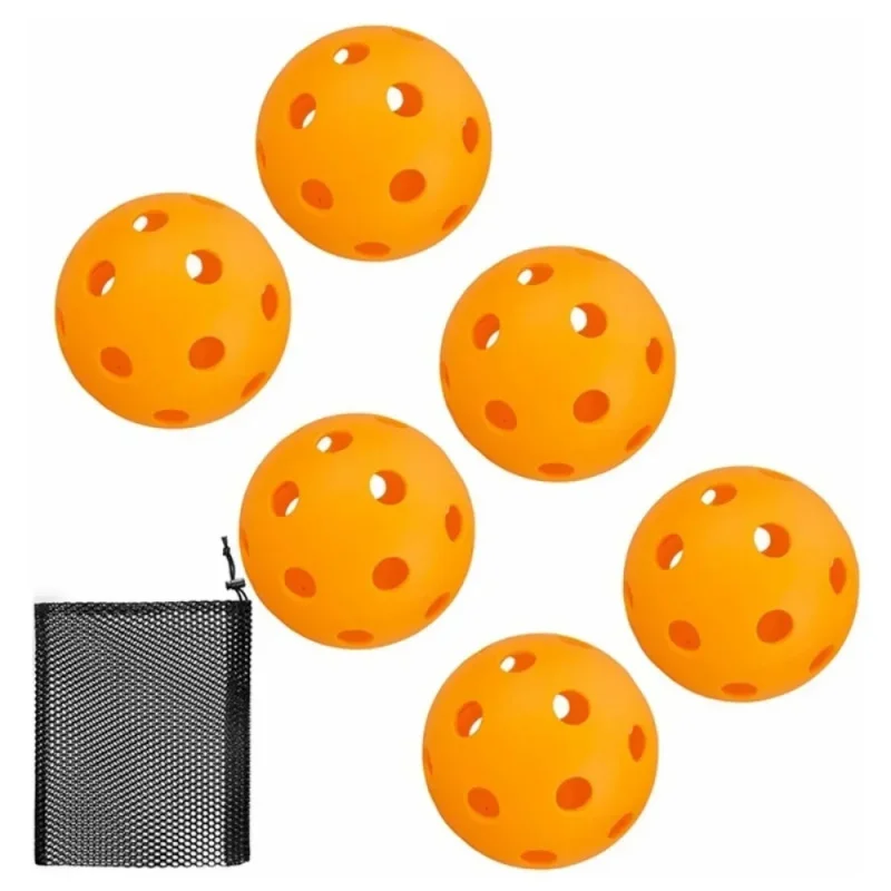 Raquete de Pickleball Indoor com 26 Furos, Bola Plástica Oca com Fluxo de Ar