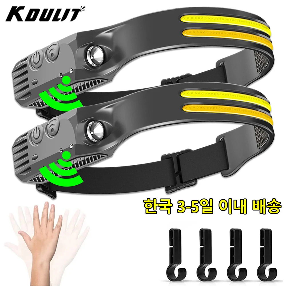 Lampe de sauna à capteur LED, lampe de poche, lampe de poche, budgétaire de camping, torche de pêche, tête avec batterie 18650, aste par USB