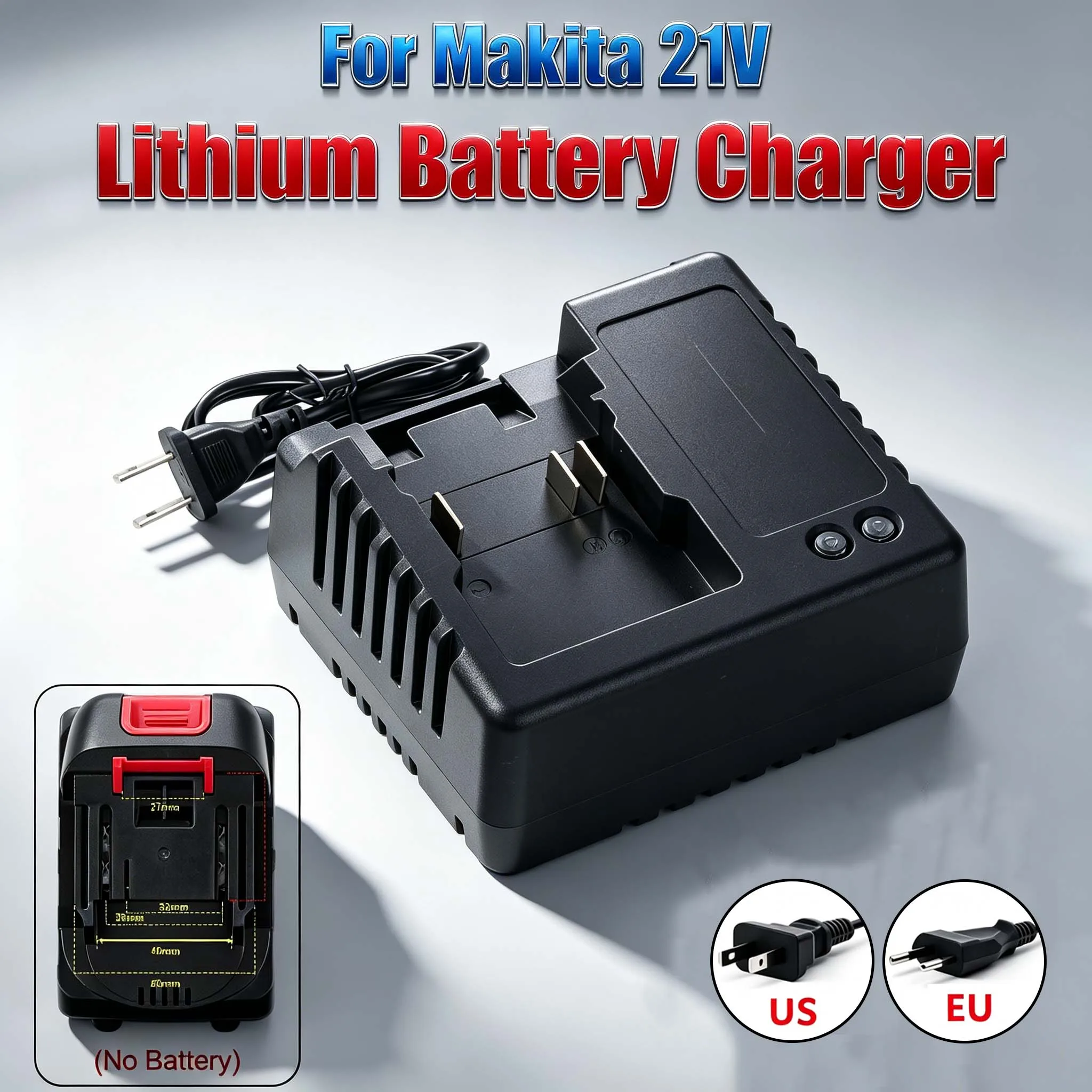 For Makita Pin Charger Compatible 18V 21V Electric Drill Wrench Angle Grinder Battery Charger Electric Tools