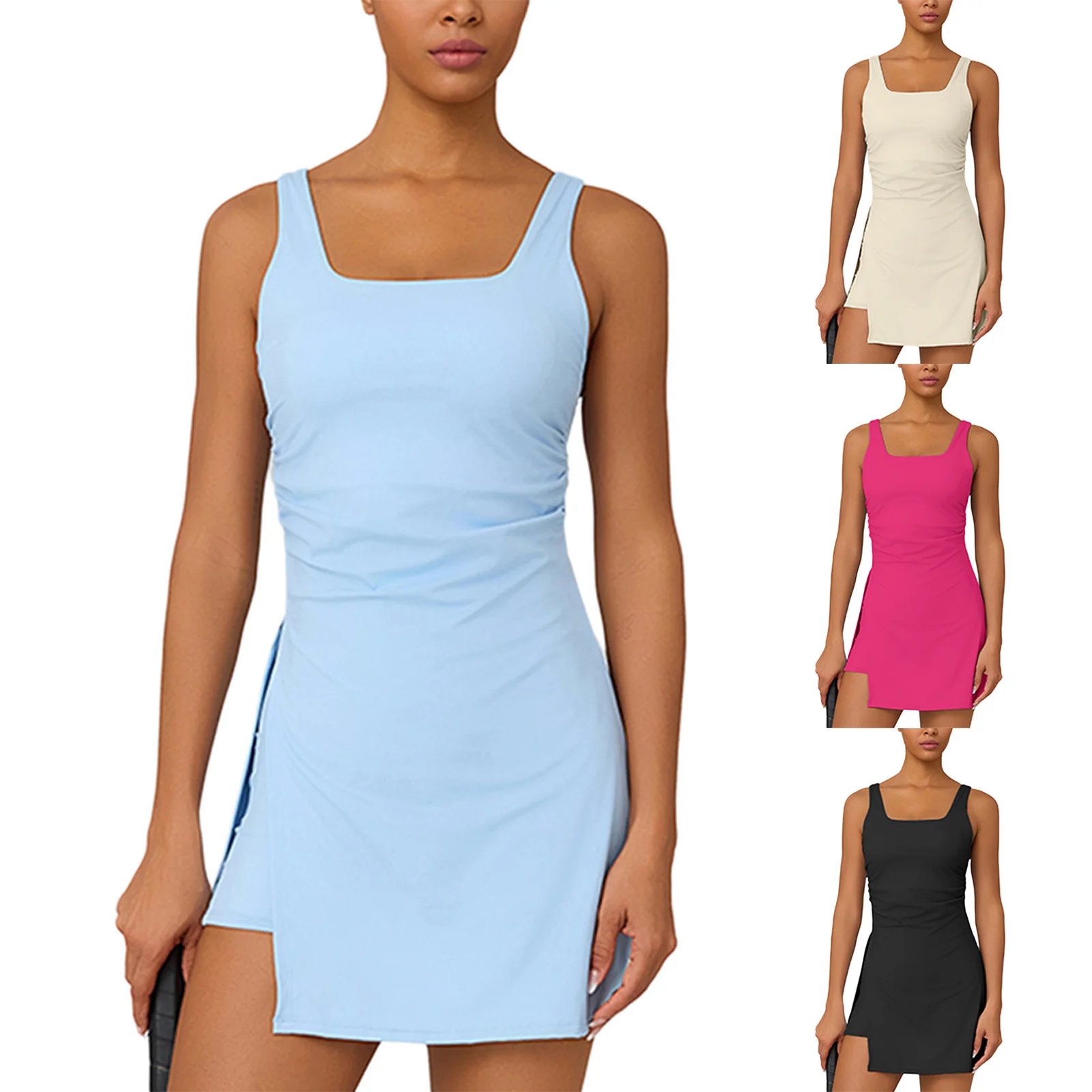 #S-XL Outdoor Sports Skirt, Rear Cut‑out, Lateral Cord Opening, Air‑permeable Cloth, Sweat‑evaporating Feature
