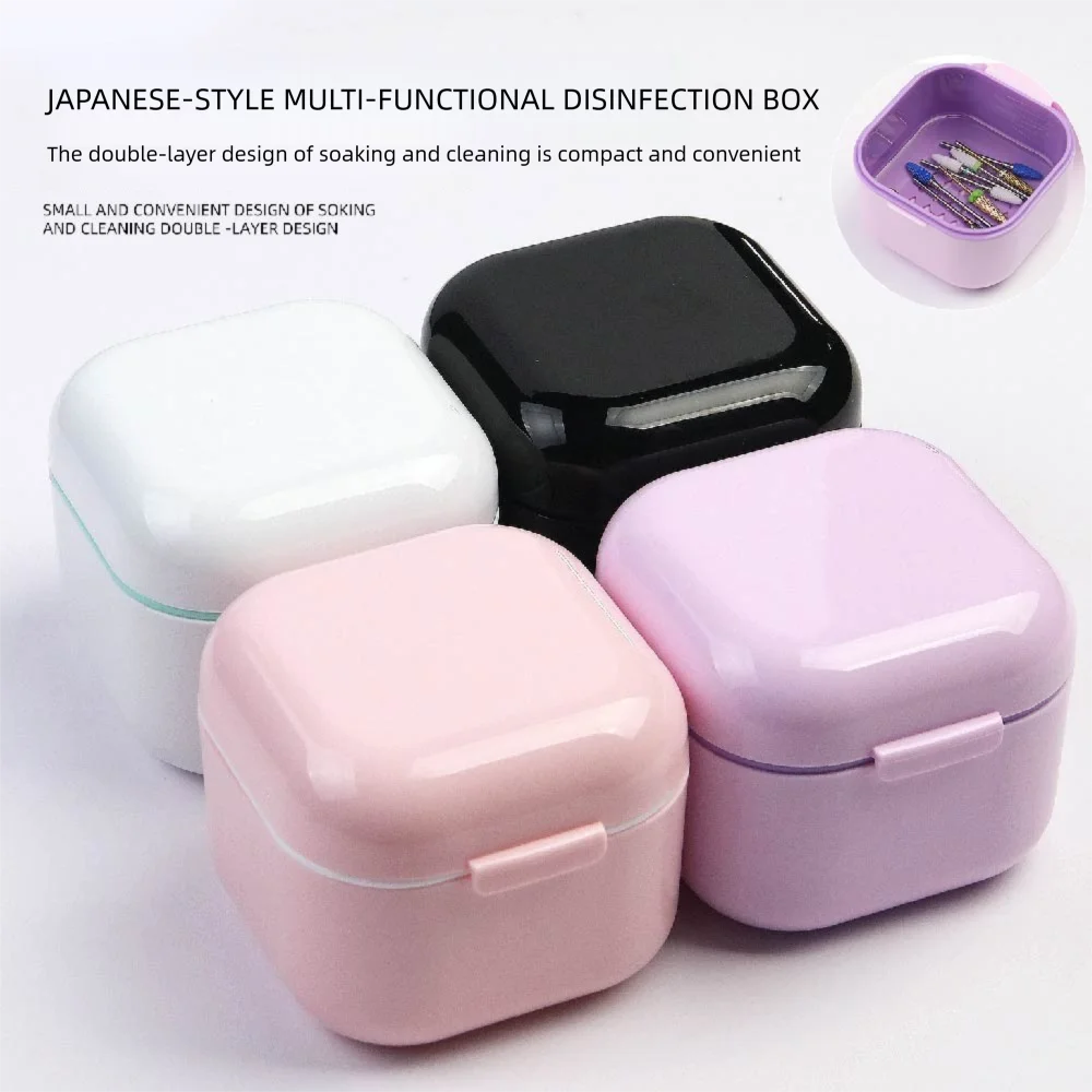 Nail Tool Sterilizer Box Plastic Sterilization Tray for Nail Art Accessories Tools, Disinfectant Container Soaking Box