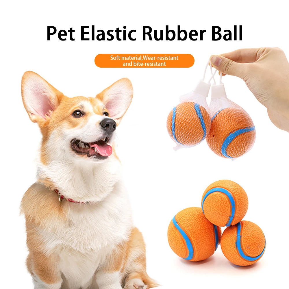 Dog Toy Ball Bouncy Ball Thickened Chew-resistant Molar Interactive Sound Ball Relieve Boredom Elasticity Pet Supplies
